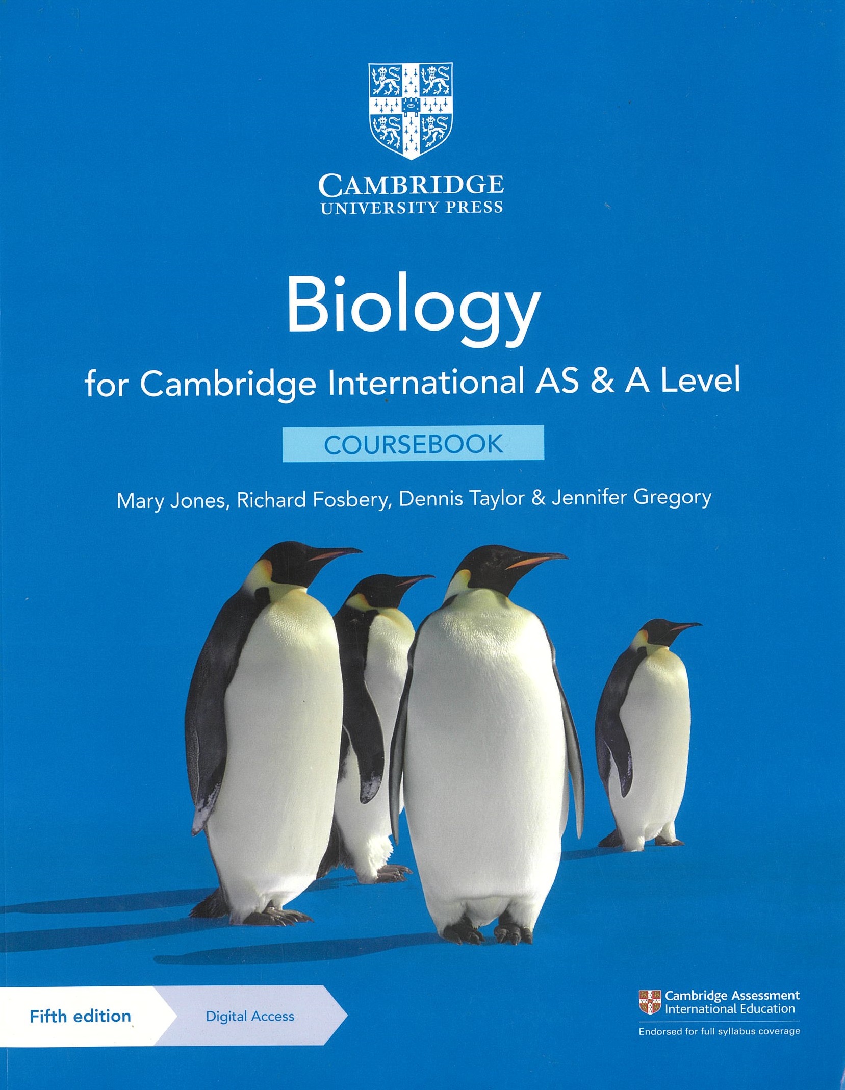 CUP - BIOLOGY FOR AS & A LEVEL COURSEBOOK 5TH ED - JONES & FOSBERY